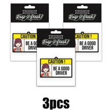 Design von Anime-Warnschildern "SEI EIN GUTER FAHRER", Auto-Lufterfrischer - Hängende Rückspiegel-Dufttabletten, coole Auto-Dekoration, papierbasierter Fahrzeug-Lufterfrischer-Kombisatz mit verschiedenen Designs, Geschenk für Freunde