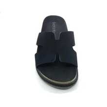 Sandália Papete Feminina Beira Rio Solado Tratorado Camurça - Preto - Visão 3