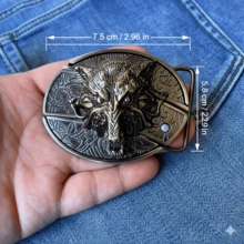 Zinc Alloy Fashion Pocket Knife (Wolf) Is Suitable For Camping, Hunting, Barbecue And Other Outdoor Activities, Perfect Gift For Men And Women, Pocket Knife, Camping Knife, Camping Gear And Equipment. - Bạc - Xem 3