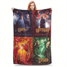 Premium Soft Blanket With Vivid Magical Inspired Character Print, Cozy Plush Throw Blanket For Home Decor, Ideal For Snuggling On Sofa Or Bed, Unique Patterned Blanket Perfect As A Gift - 白色 - 查看 5