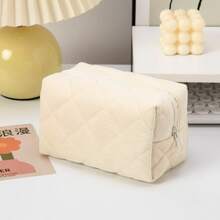 1pc Personalized Women's Name Travel Makeup Bag, Small Pink Bridesmaid Toiletry Pouch, Portable Zipper Closure, Checkered Organizer Bag For Vacation, Party, Travel, Personalized Handbag, Makeup Bag For Girls, Gift For Mom, Bestie, Bridesmaid, Secret Santa, Suitable For Birthday, Anniversary, Graduation, Back To School - Multicolor - View 7