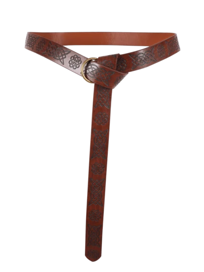 1pc Black/Brown Renaissance Period Waist Belt, Medieval Viking Waist Belt, PU Leather Belt, Holiday Halloween Costume Accessory