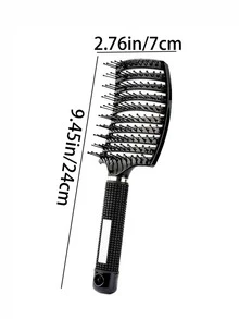 Cepillo de pelo de cerdas de jabalí con arco grande hueco, adecuado para hombres y mujeres, con función de masaje del cuero cabelludo, se puede usar para cabello seco y húmedo, fácil de transportar. Es un regalo ideal para el Día de San Valentín y el Día de la Madre. - Multicolor - Ver 25