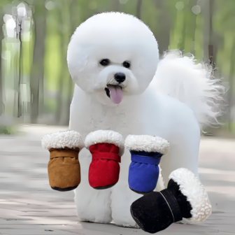 Small Dog Shoes Winter Warm Snow Boots, Thermal Lining, Suitable For Poodle, Teddy, Walking In Snow, Available In Multiple Colors