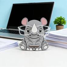 1pc Cartoon Animal Series Eyeglasses Frame, Detachable Wooden Eyeglasses Storage Box, Cartoon Animal Sunglasses Organizer