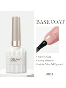 XEIJAYI 1片持久钻石凝胶底胶，光泽亮丽且可卸除，适用于LED美甲灯，是圣诞美甲设计的完美之选 - 無色 - 查看 4