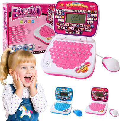 Computadora Portatil Educativa Para Niños Mouse En Español Computadora Portatil De Aprendizaje Bilingüe En Ingles Aprende Y Diviertete Desarrola Habilidades De Tus Hijos Aprendizaje Mejora Orotografia Estudio De Numeros 1-10 De Letras A-Z Palabras Relativas Carta Y Cancion Numero Sonido Claro Ahorro Sistema Duraderos Y Resistentes Oficina Trabajo Bonito Presente Cualquier Ocasion Regalo Para Estudiantes Regalo De Cumpleaños Regalo Para Navidad Regalo Dia Del Padre Regalo Dia Del Niño Regalo Dia De Las Madres Regalo Para Niños Y Niñas - W4011 - Computadora Portatil Educativa - Azul