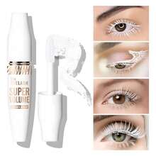 White Base Mascara With Lengthening And Volume Effect, Long-Lasting Waterproof - Prolongs The Duration Of Your Makeup - White - View 3