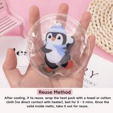 企鹅牌按扣激活式可重复使用暖手宝 - 滑雪露营速热，水瓶替代品，无需充电，5倍速热可重复使用暖手宝，15分钟瞬间自然温暖（建议囤货），便携式暖手包，冬季户外、露营、办公、圣诞节个性化礼物，送给女性，青少年趣味礼物