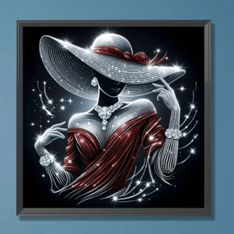 1 Set Kit de herramientas para pintura de diamantes 5D, lienzo con taladro completo redondo, adecuado para principiantes y entusiastas, decoración de pared para sala de estar/dormitorio, regalo artístico para amigos y familiares