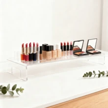 Acrylic Display Rack With Tray And Handle, Suitable For Cosmetics, Notebooks, Retail Display, Food Display - Clear - View 5