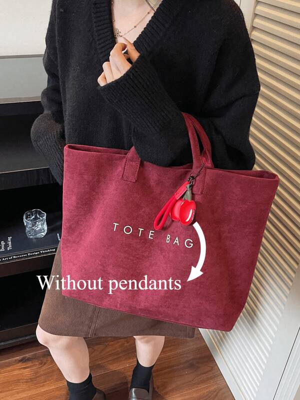 Large Capacity Tote Bag, Unique Design Women's Handbag, Casual Versatile Commuter Shoulder Bag, Autumn/Winter 2025 New Arrival