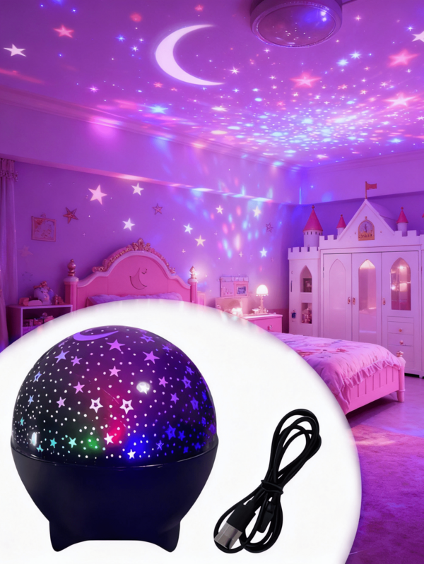 Projetor de Lua Estrelada para Natal e Halloween | Perfeito para as Festas de Outono e Inverno