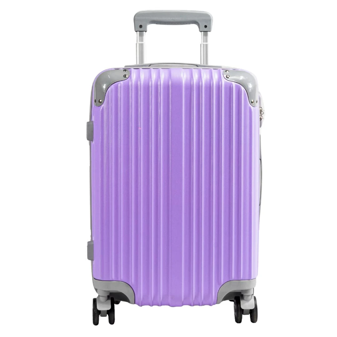 Maleta De Mano Para 10 Kg Sin Documentar Impermeable Ligera Mango Retráctil Candado de Combinación Fija - Lila Púrpura - Ver 1
