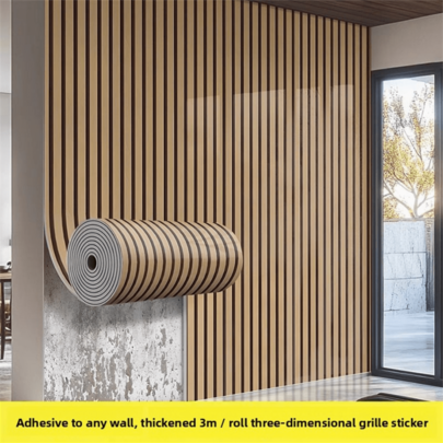 1 Rotolo di pannelli murali autoadesivi 3D spessi, adesivo in PVC impermeabile e resistente agli oli, carta da parati rimovibile senza lasciare residui, carta da parati 3D spessa con rivestimento in vinile, decorazione murale testurizzata, miglioramento della casa, pittura e carta da parati per decorazione murale, carta da parati per decorazione della camera da letto