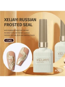 XEIJAYI 15ml Russian Matte Rubber Top Coat Gel Nail Polish, UV Neon Y2K Aesthetic Art Design Matte Base Coat, Popular Gel Manicure DIY Salon Gift For Girls - Clear - View 4