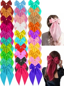 Bộ 10 kẹp tóc nơ kiểu Pháp cổ điển, màu ngẫu nhiên, phụ kiện tóc kim loại thanh lịch, giá trị tuyệt vời, phù hợp cho tiệc sinh nhật, dạ hội hóa trang và sử dụng hàng ngày. Kẹp tóc, móng vuốt tóc, ghim cài tóc, kẹp tóc cài đầu, bộ phụ kiện tóc. - Nhiều màu - Xem 12