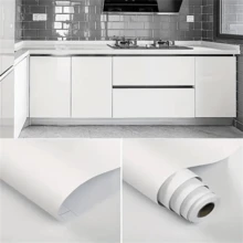 1 Roll Of Self-Adhesive Wallpaper, 3D Thickened Ceiling Wallpaper, Peel And Paste, Waterproof Movable Living Room, Kitchen, Bedroom, Dormitory Wallpaper, Furniture Renovation Wallpaper, Aesthetic Wallpaper Wall Art Vinyl Wrap Wall Decoration Wall Paper Wall Stickers Room Decor Bedroom Decor - White - View 5