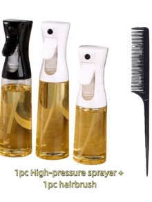 1个高压喷雾瓶，可重复灌装喷雾油壶，超细水雾保湿瓶，旅行透明便携喷雾瓶，喷雾瓶，油喷雾，保湿油喷雾厨房控油瓶，适用于厨房、餐厅、美发店、花园 - 彩色 - 查看 7