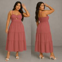 Elegant And Sophisticated Dress – Model With Delicate Cut And Multiple Colors - Rusty Rose - View 1
