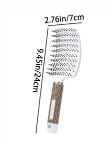 Cepillo de pelo de cerdas de jabalí con arco grande hueco, adecuado para hombres y mujeres, con función de masaje del cuero cabelludo, se puede usar para cabello seco y húmedo, fácil de transportar. Es un regalo ideal para el Día de San Valentín y el Día de la Madre. - Multicolor - Ver 30