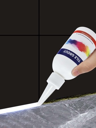 1pc Waterproof Tile Grout, White Caulk Filler For Bathroom & Kitchen, Wall Tile Crack Repair, Decorative Vinyl Sticker, Spring Home Decor To Refresh Your Space, Laminate Decorative Sticker, Gift For Birthday, Graduation