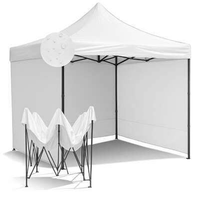 Carpa Plegable 3x3 Azul con Paredes Reforzadas Impermeables – Toldo Tipo Gazebo Resistente al Viento y la Lluvia, Ideal para Eventos, Ferias, Jardín o Camping