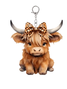 黑色亚麻手提包套装，饰以高地奶牛印花，适合婚礼、生日、海滩、度假等场合——是送给女性、母亲、教师、朋友、伴娘、学生以及返校季的完美礼物。