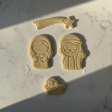 AG MANUALIDADES Cortadores De Galletas "Nacimiento" Navidad Con Plantilla - Morado - Ver 7
