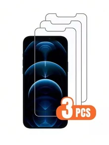 3Pcs HD Clear Tempered Glass Screen Cover Compatible With Apple IPhone 16/16 Plus/16 Pro/16 Pro Max/15/15Plus/15Pro/15Promax - Clear - View 29