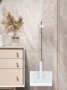 1pc Multi-Functional Household Face Towel Mop Clip, Slouchy No-Hands Wash Small Mop For Bathroom, Shower Room, Wall, Glass Cleaning With Automatic Clip - Multicolor - View 2