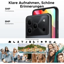 DOOGEE Note 56 Android 16 智能手机（无合约），6150mAh 电池，8.45mm 超薄 + 6.56 英寸高清 + 90Hz 经济型手机，八核，24 GB + 64 GB，4G 双卡解锁手机，Face ID/GPS/OTG - 北極白 - 查看 8