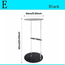 Mesa auxiliar de acrílico compacta, mesa lateral ahorradora de espacio para la sala de estar, fácil de ensamblar - Multicolor - Ver 17