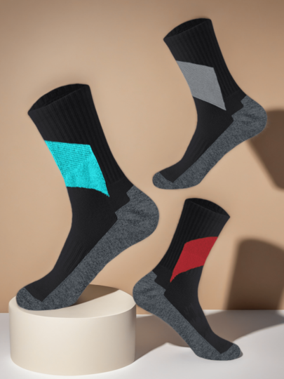 3/10 Pairs Multi-Color Mid-Calf Socks, New Oversized Design, Odor-Resistant Unisex Style Socks For Men & Women, Comfortable & Soft Athletic Crew Socks, High Elasticity, Moisture-Wicking, Suitable For Outdoor Sports & Daily Wear, All Seasons, Premium Gift