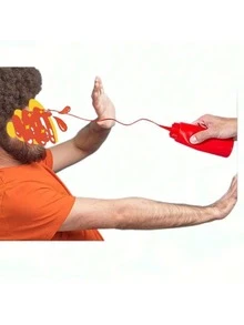 2025 恶作剧减压挤压瓶，逼真沙拉酱分配器玩具，番茄酱恶作剧礼物，生日/返校礼物 - 彩色 - 查看 4