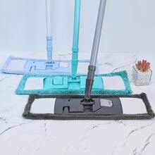 Fregona doméstica de felpa coral con mango telescópico, limpia sin esfuerzo los suelos domésticos y es apta para todo tipo de suelos. - Gris Claro - Ver 4