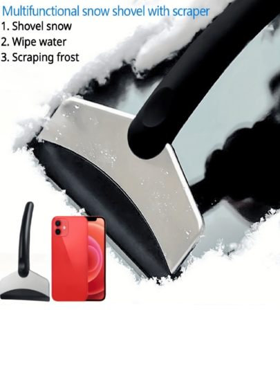 Pala da neve multifunzione per auto - Rimozione neve, rimozione ghiaccio e brina, raschietto per parabrezza, imbuto per olio, accessori e strumenti per auto invernali, utilizzato per pulire la neve dal parabrezza dell'auto, articolo veicolare essenziale, facile da impugnare