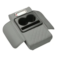 Universal Car Armrest Pad Convenient With Pocket And Tissue Box Bottle Holder Suitable For Most Vehicles - Coffee Brown - View 12