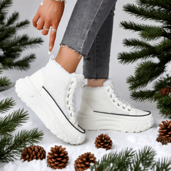 New Thick Sole Snow Boots - Thick Lining Snow Boots For Winter, Warm And Casual Mid-Top Sports Shoes