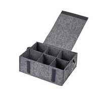 1pc Felt Car Cup Holder Organizer Bag With Compartment Basket - Portable Foldable, Suitable For Kitchen, Camping, Home Storage Rack, Space-Saving Design