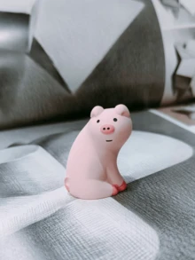 Decoração de Mesa Fofa de Porquinho, Miniatura Adorável de Porco, Ornamento de Mesa Encantador de Porco Rosa Semelhante a Boneca, Miniatura Decorativa de Animal em Resina, Artesanato Colecionável Kawaii