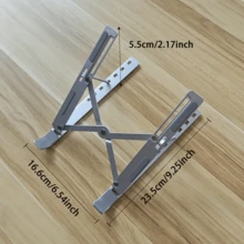 1 Adjustable Laptop Stand - Foldable With Six-Level Anti-Slip Stand For Desk Organization, Laptop Elevator, Laptop Stand - Bạc 1 - Xem 3