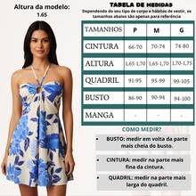 Romantic Blue And White Floral Short Dress With Halter Neckline For Vacation Fashion Gringa Spring And Summer - 查看 4