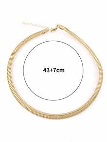 1pc Exaggerated Metal Choker Necklace For Women