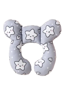 momscare 1pc Baby Pillow, Neck Support Cushion, Suitable For Stroller, Star & Geometric Pattern, Fit For Infants 6-12 Months+ - Multicolor - View 14