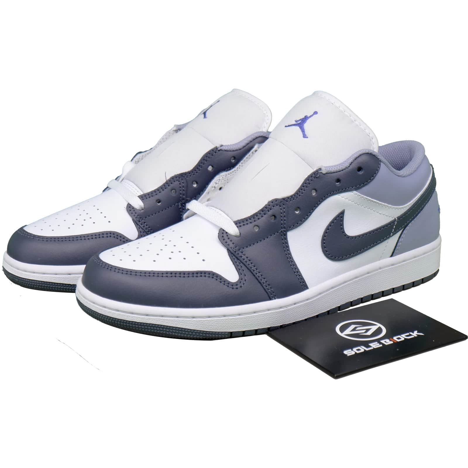 Air Jordan 1 Low AJ1 White Purple Retro Basketball Shoes 553558-145 Men's Shoes - Màu tím - Xem 1