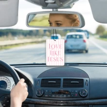 5个可爱粉色蝴蝶结樱桃造型车载香氛挂件，可悬挂于车内，营造清新香氛氛围，适合女性和青少年，可作后视镜/车内装饰，亦可作车内配件或出风口夹式香氛，是圣诞节/情人节的理想礼物，香味可持续30天。 - 彩色 - 查看 6