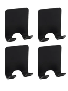 2/4/6/8pcs No Drill Shaver Holder Wall Mount, Power Cord Plug Hanger, Clothes Bag Storage Hook, Multi-Function Wall Mounted Shaver Rack: Versatile Solution! Plastic Shaver Wall Mount Hooks, No Drill Power Plug Shaver Rack And Phone/Bag Storage Rack.