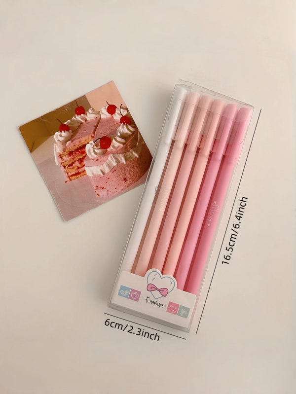 6-Pack Creative Morandi Color Gel Pen Box Fountain Pen Set 6-Pack Black Signature Pen Office Supplies