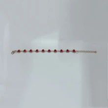 1 件简约时尚心形红色手链首饰，适合拍照和送礼